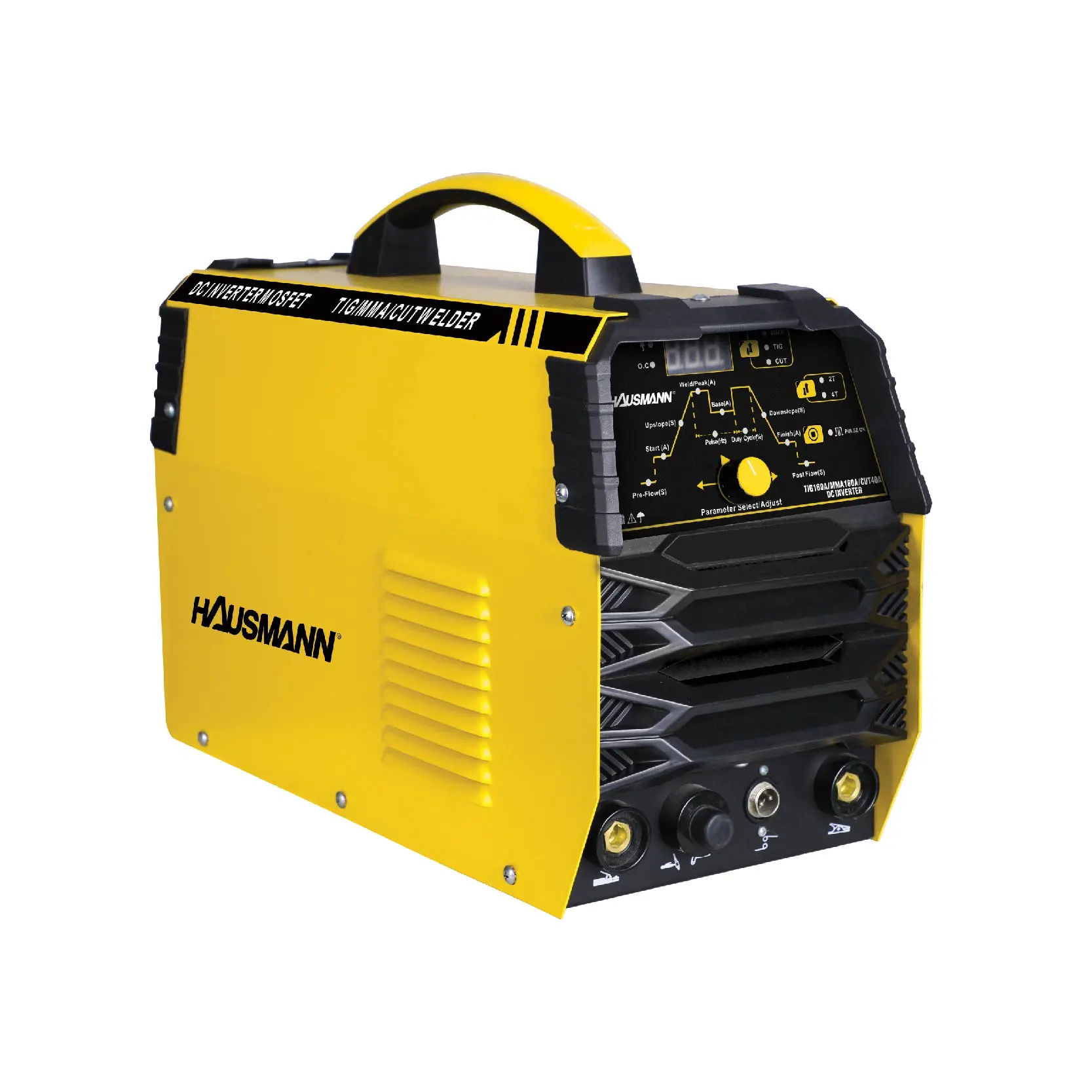 HAUSMANN WELDING MACHINE WMHJ425-TIG220A/MMA160A YELLOW & BLACK COMPOSITE PULSE INVERTER